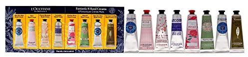LOccitane Fantastico kit di 8 creme per le mani unisex, 8 x 28,3 g, pelle secca di karitè, rosa, fiore di ciliegio, lavanda, flora di pivoine, mandorla, gel rinfrescante per le mani Verveine