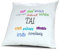 Kopfkissen mit Namen Tai - Motiv Positive Eigenschaften, 40 cm, 100% Baumwolle, Kuschelkissen, Liebeskissen, Namenskissen, Geschenkidee, Deko
