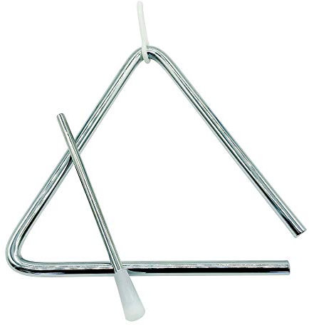 GICO Kinder Triangel aus Metall groß 15 x 15 cm mit Klöppel - Schlaginstrument 3870