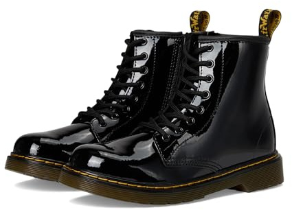 Dr. Martens Delaney Patent Black, Unisex Kids’ Boat Shoes, Black, 2 UK (34 EU)