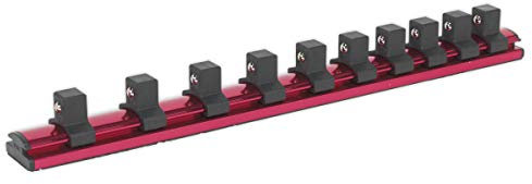Sealey Ak27084 Socket Retaining Rail Magnetic Locking 1/2Sq Drive 10 Clips
