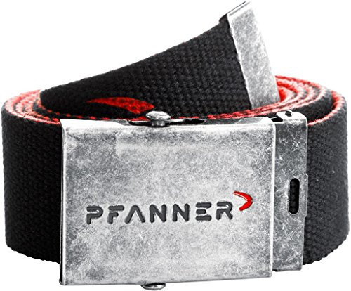 Prymos Pfanner Gürtel 4cm breit, 140cm lang (schwarz/rot)