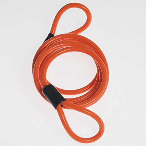 Cable Espiral Reminder antirrobo tipo candado, en acero y revestido goma. rojo