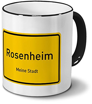 digital print Städtetasse Rosenheim - Design Ortsschild