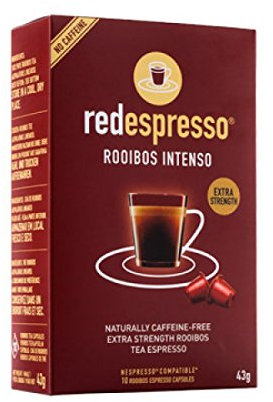Red Espresso - Intenso Rooibos (Redbush) Tea (10 capsules) - Nespresso Compatible - Natural - Vegan - Gluten Free - Kosher - No Added Sugar