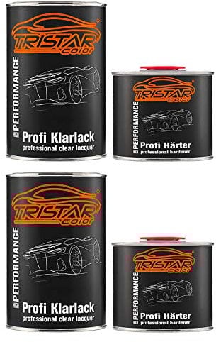 TRISTARcolor 2 x 1,5 Liter 2K Klarlack Autolack hochglänzend HS incl. Härter