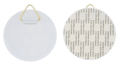 Glorex Wandtellerhalter, selbstklebend, Tragkraft je ca. 1000 g, Durchmesser ca. 60 mm, zum einfachen Aufhängen von Tellern, Hochzeit, Wanddeko, Kunststoff