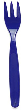 Harfield 17cm Polycarbonate Plastic Fork Royal Blue (Pack of 10)