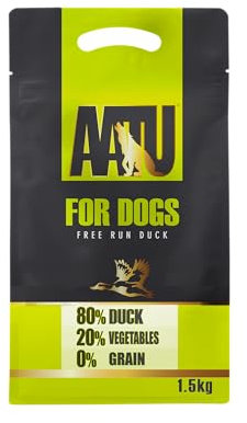 AATU 80/20 Complete Dry Dog Food, Duck 1.5kg - Dry Food Alternative to Raw Feeding, High Protein. No Nasties, No Fillers. (Packaging may vary).