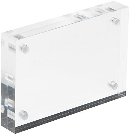 Deflecto MCHBC11 15 mm Acrylic Magnetic Block for Business Card - Clear