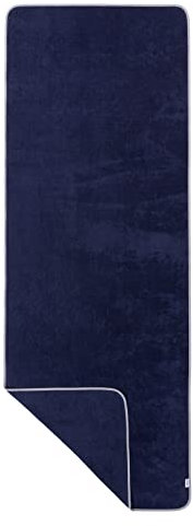 Sowel® Saunahandtuch 220 x 80 cm, 100% Bio-Baumwolle, Strandtuch XXL, Badetuch Groß, Saunatuch, Handtuch, Strand, Sauna, Damen und Herren, Navy/Grau