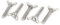 sourcing map Aile papillon acier inoxydable 304 Vis métriques Couleur Argenté M8 x 45mm 5pcs