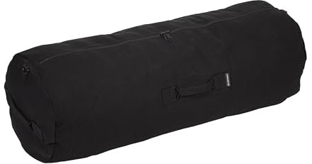 STANSPORT - Deluxe Seesack mit Reißverschluss für Fitnessstudio, Reisen und Aufbewahrung, schwarz, 127 x 45,7 x 45,7 cm
