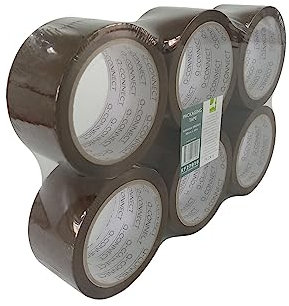 Q-Connect 44029 Ruban Adhésif Économique Haute Adhérence 50 mm x 66 m Couleurs Assorties