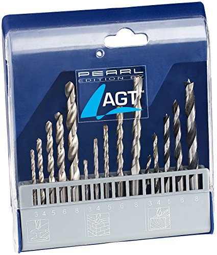 AGT Metallbohrer für Beton: Bohrer-Set 15-tlg. mit HSS-Metallbohrer, Holz- & Steinbohrer (Beton Bohrer Set, Zylinderschaft, Bohrmaschine)