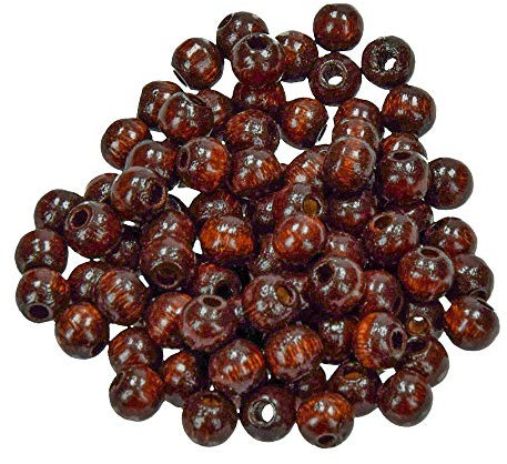 EFCO 6 mm 110-Stück Holzperlen, Braun