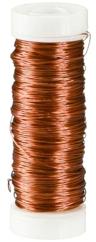 FLORISTEN - DECOLACKDRAHT Ø 0,3mm x 50m, Deko, Farbe: Orange/Orange