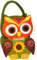 alles-meine.de GmbH 3-D Effekt - lustige Eule incl. Name - Filztasche/Geschenktasche/Kindertasche - Aufbewahrungsbox - Eulentasche - Dekotasche - für Kinder & Erwachsene ..