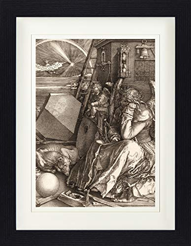 1art1 Albrecht Dürer Poster Melencolia I, Die Melancholie, 1514, Sepia Gerahmtes Bild Mit Edlem Passepartout | Wand-Bilder | Im Bilderrahmen 40x30 cm