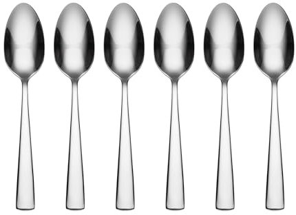 Oneida Nocha Everyday Flatware Teaspoons, Set of 6 Acero Inoxidable 18/0, Juego de Cubiertos