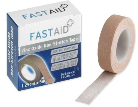 Fast Aid Zinc Oxide Non-Stretch Tape 1.25cm x 5m, x 12 by Robinson Healthcare