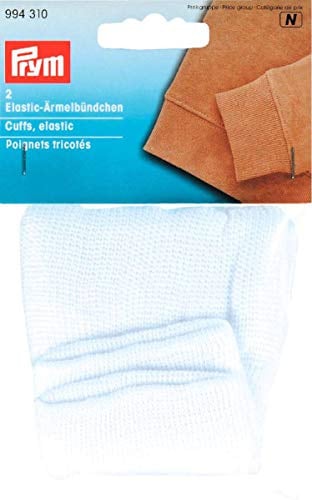Prym 2-Piece Elastic Cuffs, White