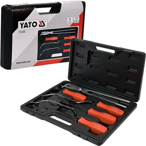 8-Piece Brake Pad Assembly Tool Set Adjustment Tool Brake Spring Pliers + Case