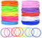 GOGO 100 pz Braccialetti in Gomma, Jelly Bracciali in Silicone 20,3 cm, Bracciali in Gelatina di Silicone Assortiti