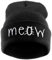 Beurio Slouchy Beanie Winter Knit Skull Mütze für Damen Herren mit Meow - Schwarz - Einheitsgröße