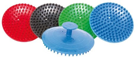 Massagestriegel, rund, farblich sortiert