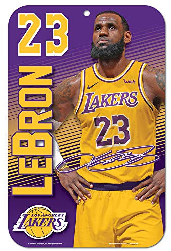 WinCraft NBA LeBron James Los Angeles Lakers Schild, Tafel