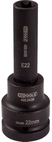 KS Tools 450.0484 1 Kraft-Bit-Stecknuss E-TX, lang, E24