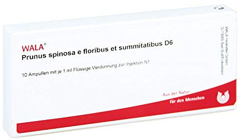 PRUNUS SPINOSA E floribus et summitatibus D 6 Amp. 10X1 ml
