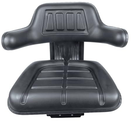 Siège de tracteur Ama avec suspension : Siège de tracteur en Sky Black, Ressorts réglables, Préparé pour la ceinture de sécurité