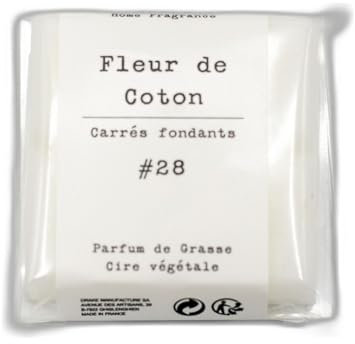 carrés fondants pour brûle parfum FLEUR DE COTON