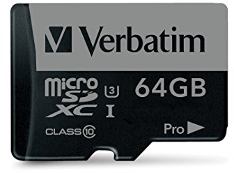 Verbatim 47042 - Micro SDXC Card PRO UHS-I 64GB - 64GB, Micro SDXC, UHS Speed Class 3 (U3)