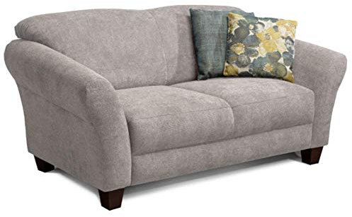 CAVADORE 2-Sitzer Gootlaand / Großes Sofa im Landhausstil / Mit Federkern / 163 x 89 x 84 / Hellgrau