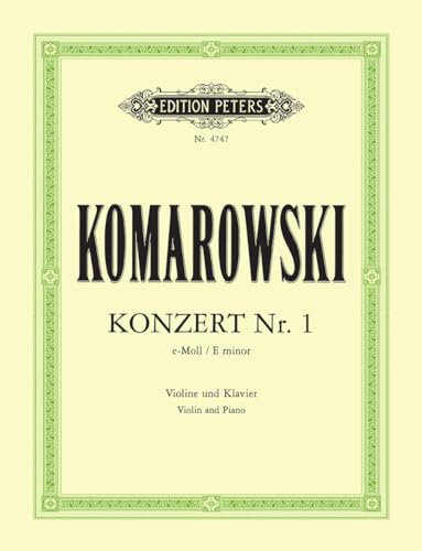 Violin Concerto No. 1 in E minor: Edition for Violin and Piano (Edition Peters)