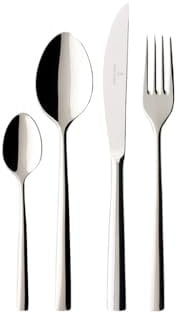 Villeroy & Boch Ménagère de table en acier inoxydable argenté