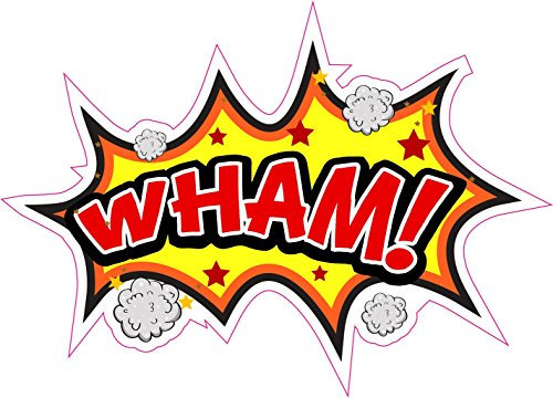 NetSpares 1 x Aufkleber Wham! Spruch Comic Boom Bang Bazinga Sticker Tuning Decal Fun Gag