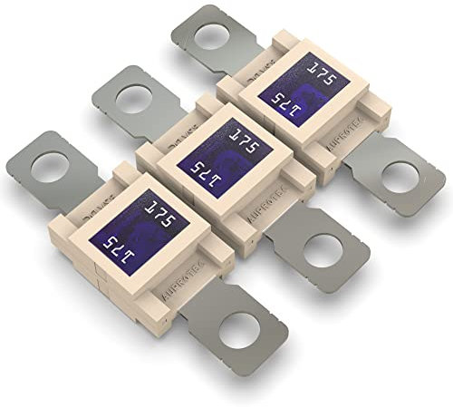 AUPROTEC Fusible Mega à courant élévé/verrouillage à vis 80-500A choix : 175A ampères, blanc, 3 pièces