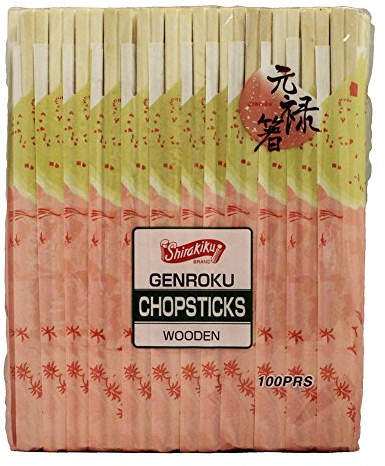 Shirakiku Disposable Wooden Chopsticks, 100 Pairs