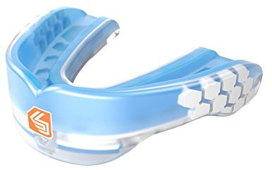 Shock Doctor Mundschutz Gel Max, blau(Transparent/Blua),Erwachsene (Alter : 11+)