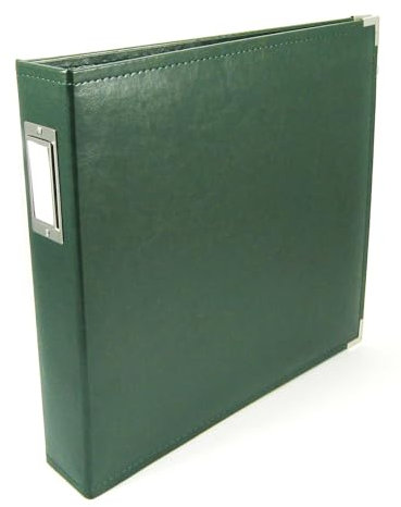 WE R Memory Keepers Classic Leder 3 Ring Album 12 Zoll x 12 Zoll Forest grün