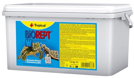 BIOREPT W. 5L / 1.5kg - alimento de múltiples Ingredientes para la alimentación Diaria de Tortugas anfibias y acuáticas omnívoras y carnívoras