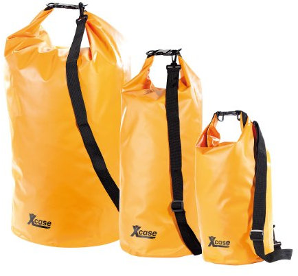 Xcase Packtasche wasserdicht: Urlauber-Set wasserdichte Packsäcke 16/25/70 Liter, orange (Wasserdichte Seebeutel, Softcases, Unterwasserlicht)