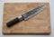 Felix Solingen Damastmesser Absolute ML Santokumesser Hammerschlagoberfläche 20cm Klinge incl. Schneidebrett