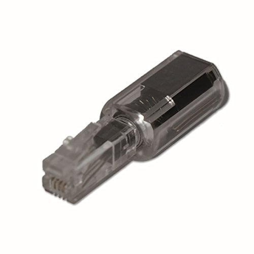 MediaRange Anti-Twist Adapter für Telefone mit steckbarem Hörer, schwarz/transparent