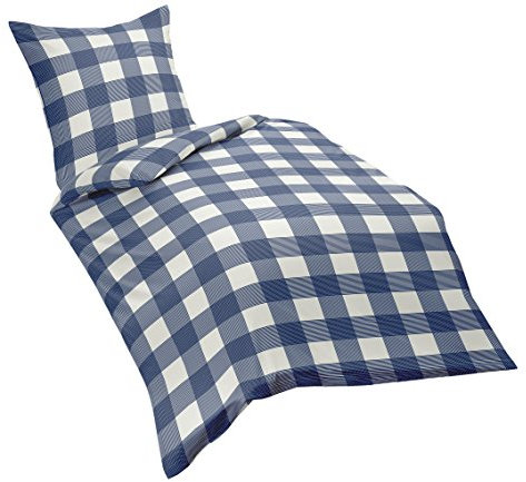 Fleuresse Riva Feingewebe-Bettwäsche, jeansblau, 135 x 200 cm