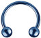 Piersando Hufeisen Piercing Ring Edelstahl Horseshoe mit Schraub Kugel Septum Tragus Helix Nase Lippe Ohr Intim Nippel Augenbraue Brust Blau 1,6mm x 12mm x 5mm